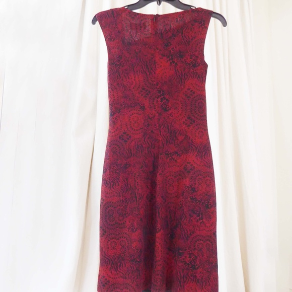 SOLD!!! David Meister Black and red dress sz 4 - Picture 3 of 6